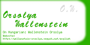 orsolya wallenstein business card